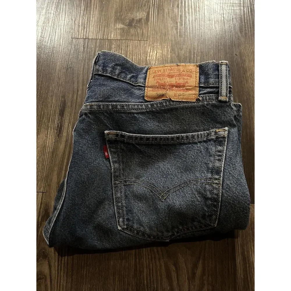 Levi's 505‎ Jeans Mens 33x32 Blue Straight Leg Regular Fit Med Wash Denim Pants